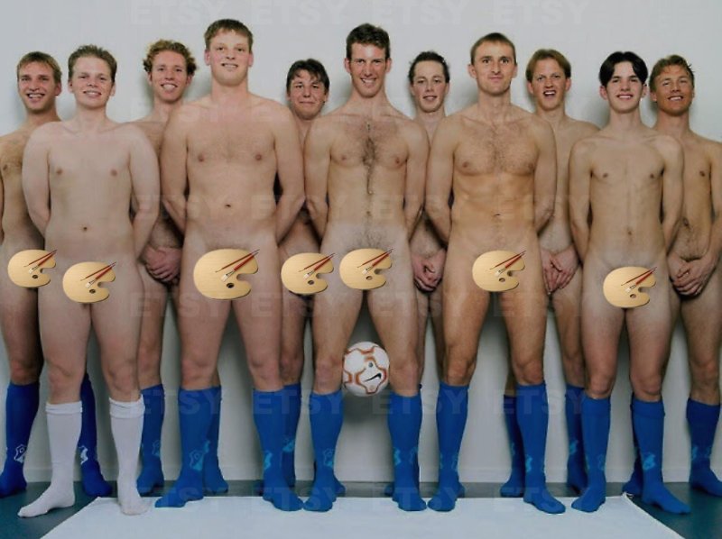 Naked athletes of men