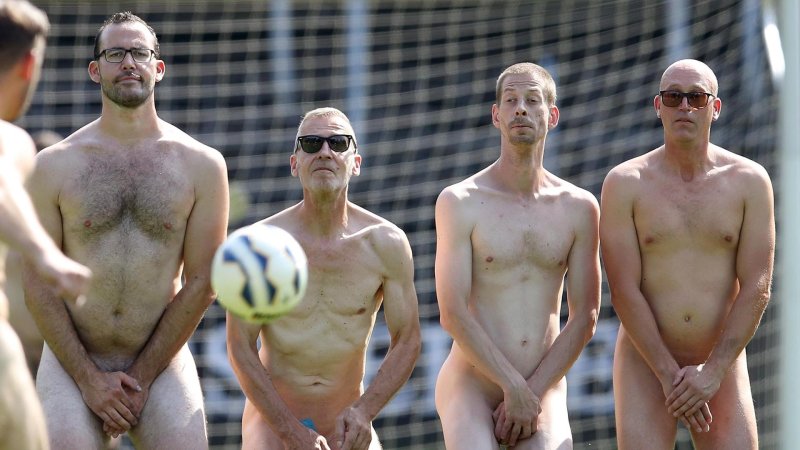 Fully naked football players