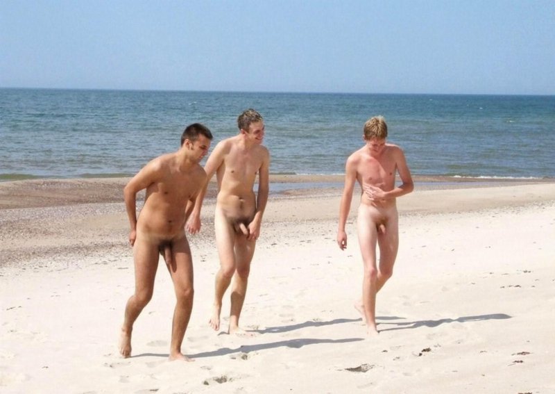 Erection on the nudic beach