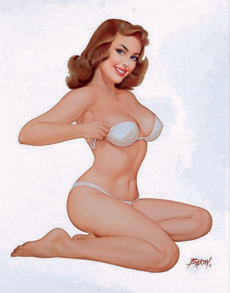 Naked beauties in the style of PIN AP