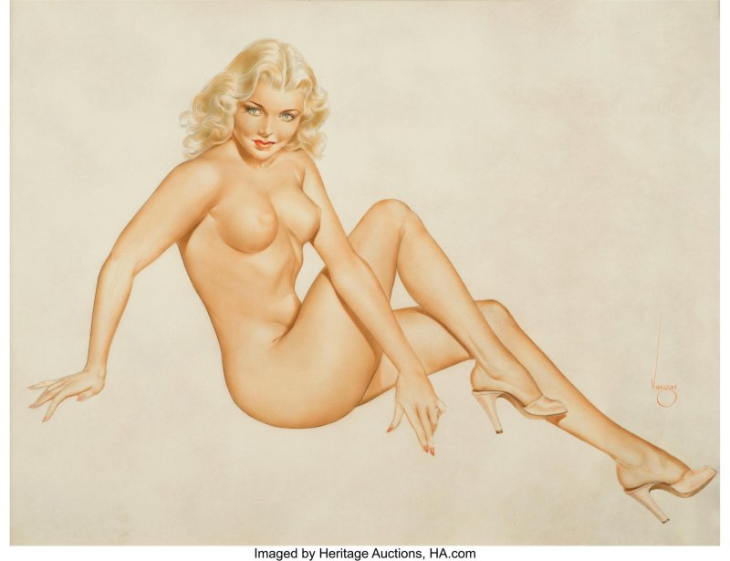 Alberto Vargas Pin AP Nude