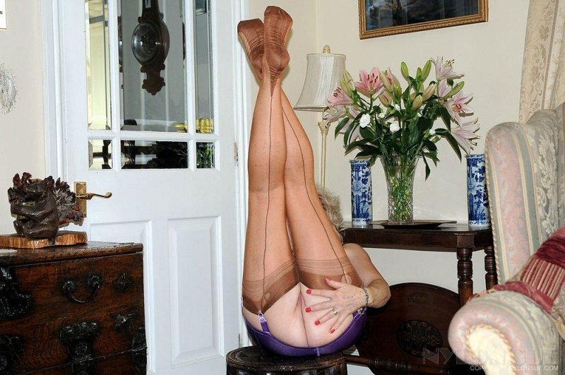 Old women in stockings