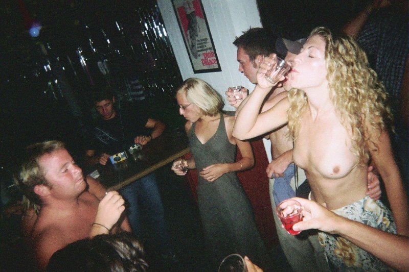 Drunk naked women on corporate parties