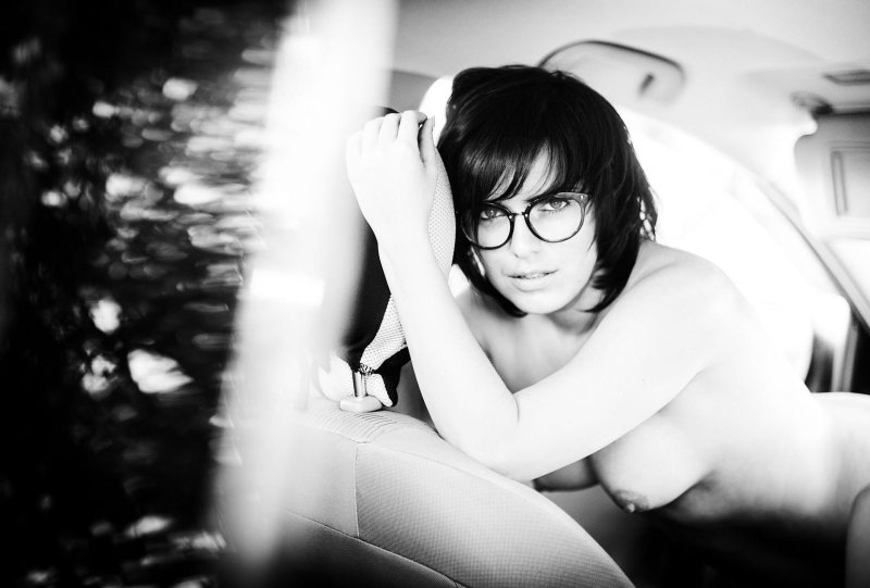 With glasses erotica