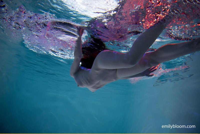 Nude in the water