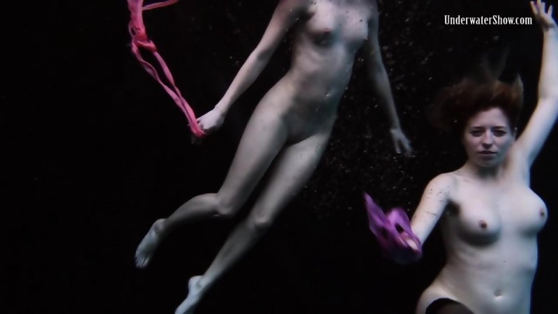 Underwater filming of girls