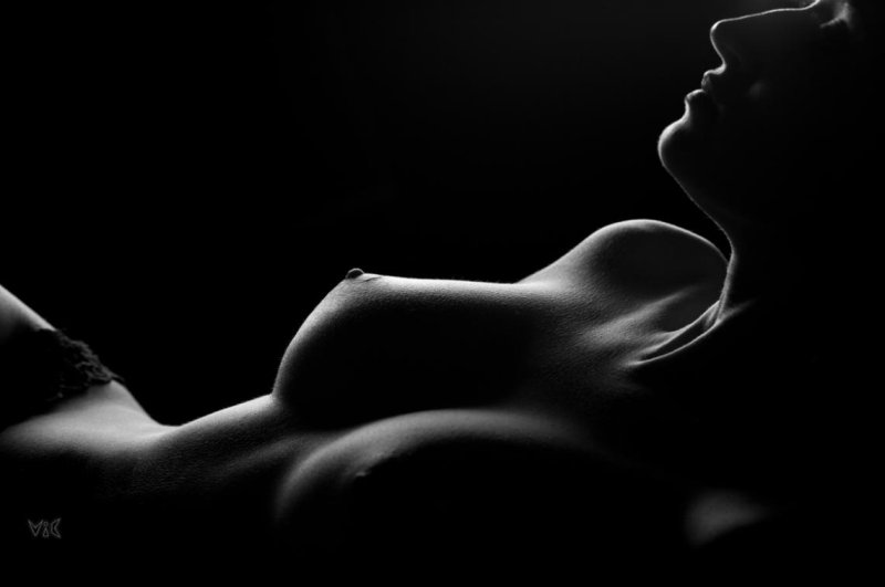 Naked women are black white