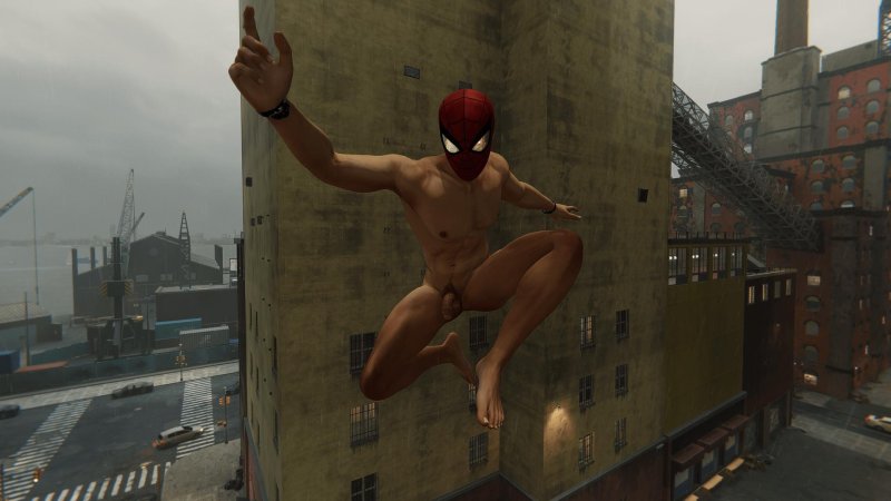 Man spider in shorts