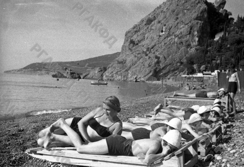 Artek camp of the USSR Sun baths