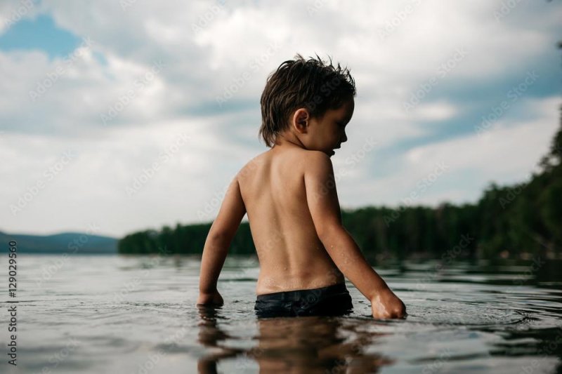 Boys at sea