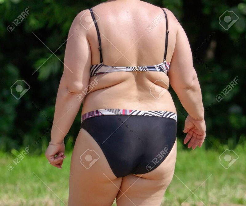 Fat women in bathing