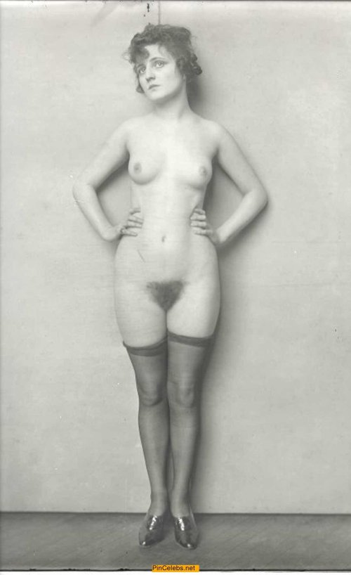 Naked women in retro style