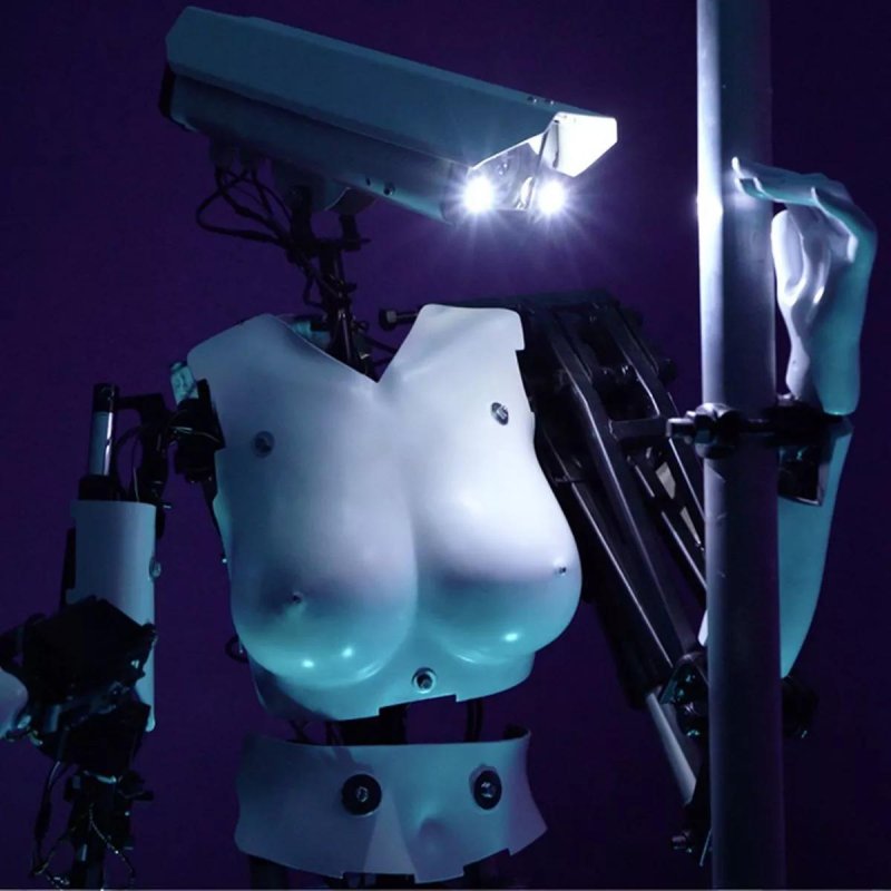 Robot striptease naked