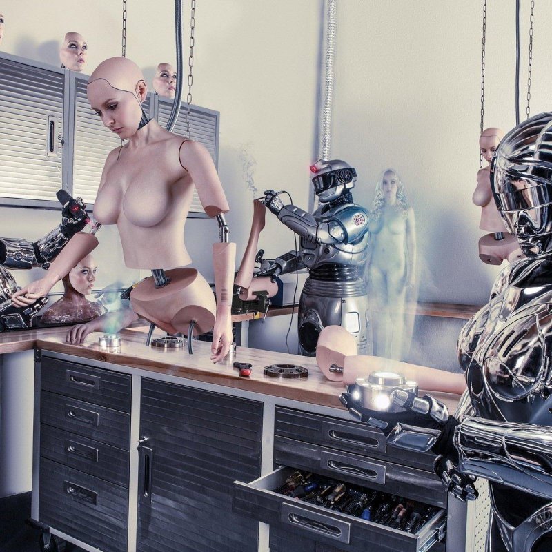 Naked girls robot