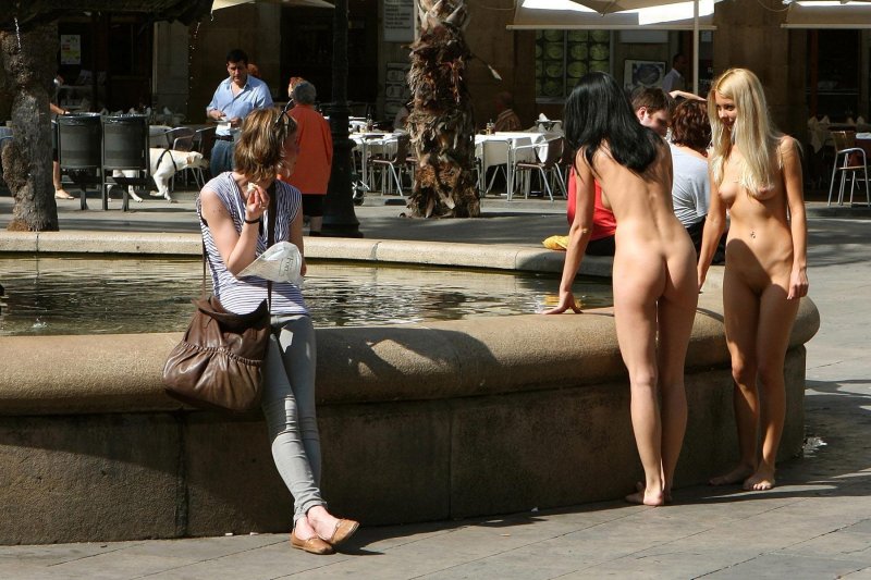 Naked women humiliation on the street