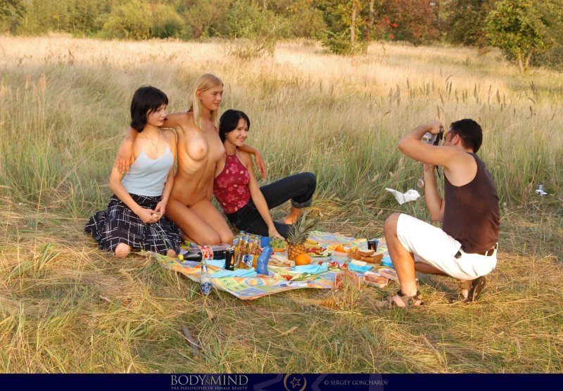 Naked on a picnic