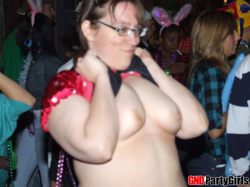 Huge boobs on a corporate party