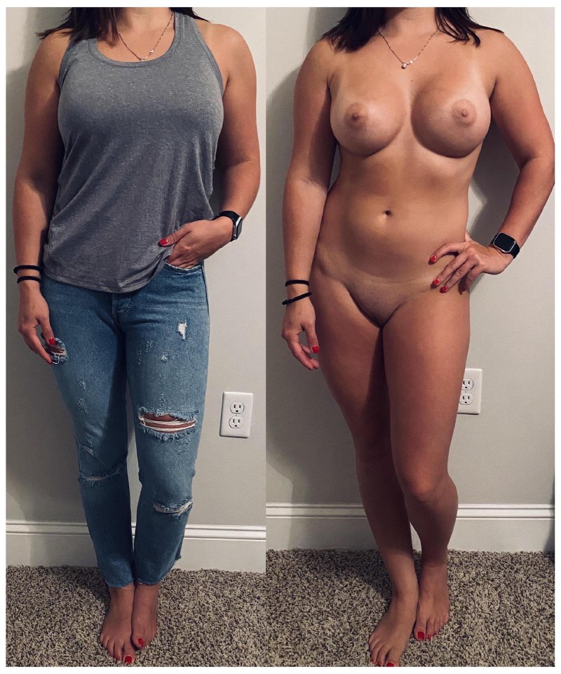 Girls dressed and stripped