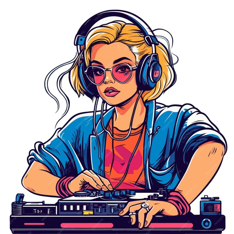 Girl in headphones