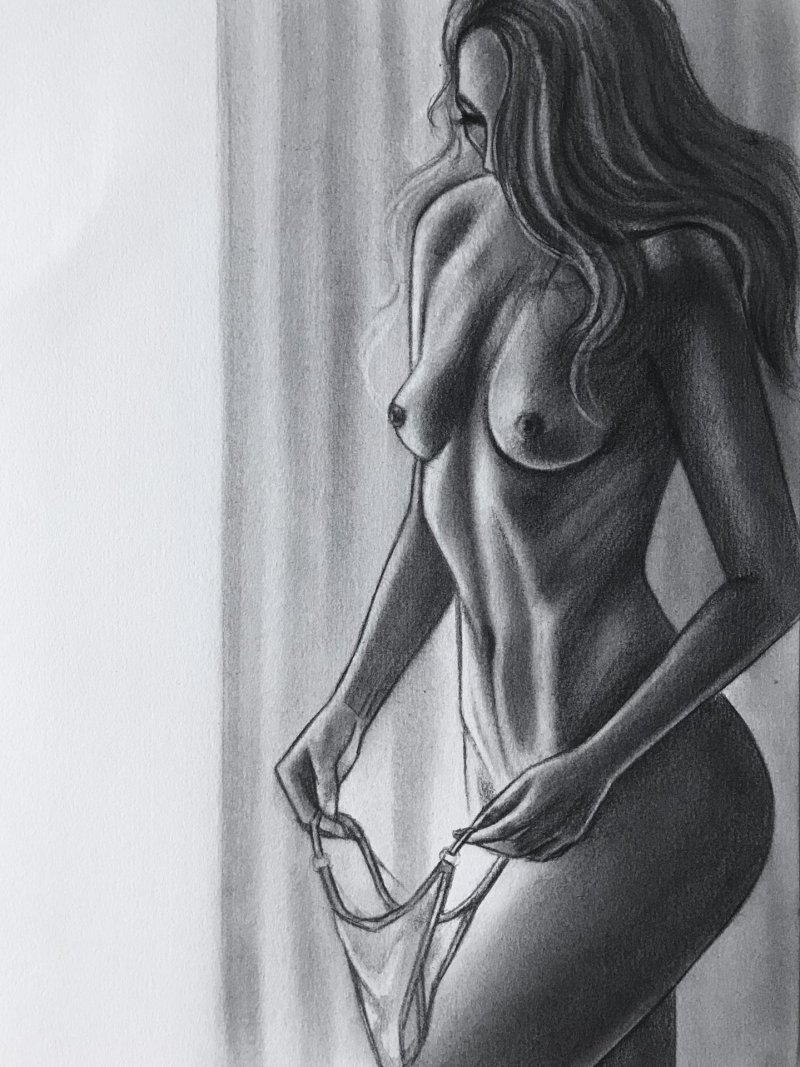Woman with a pencil