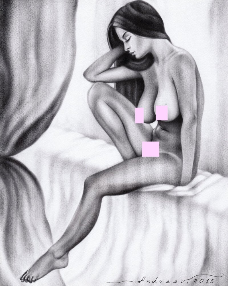 Figure of the girl naked