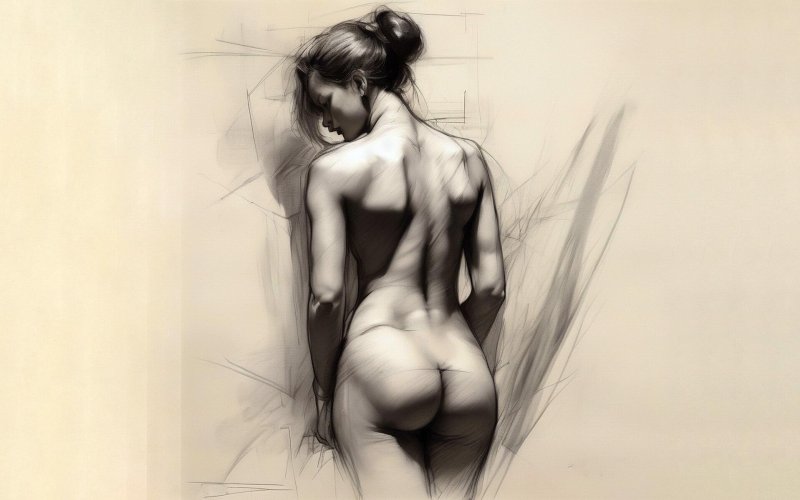Naked girls drawings