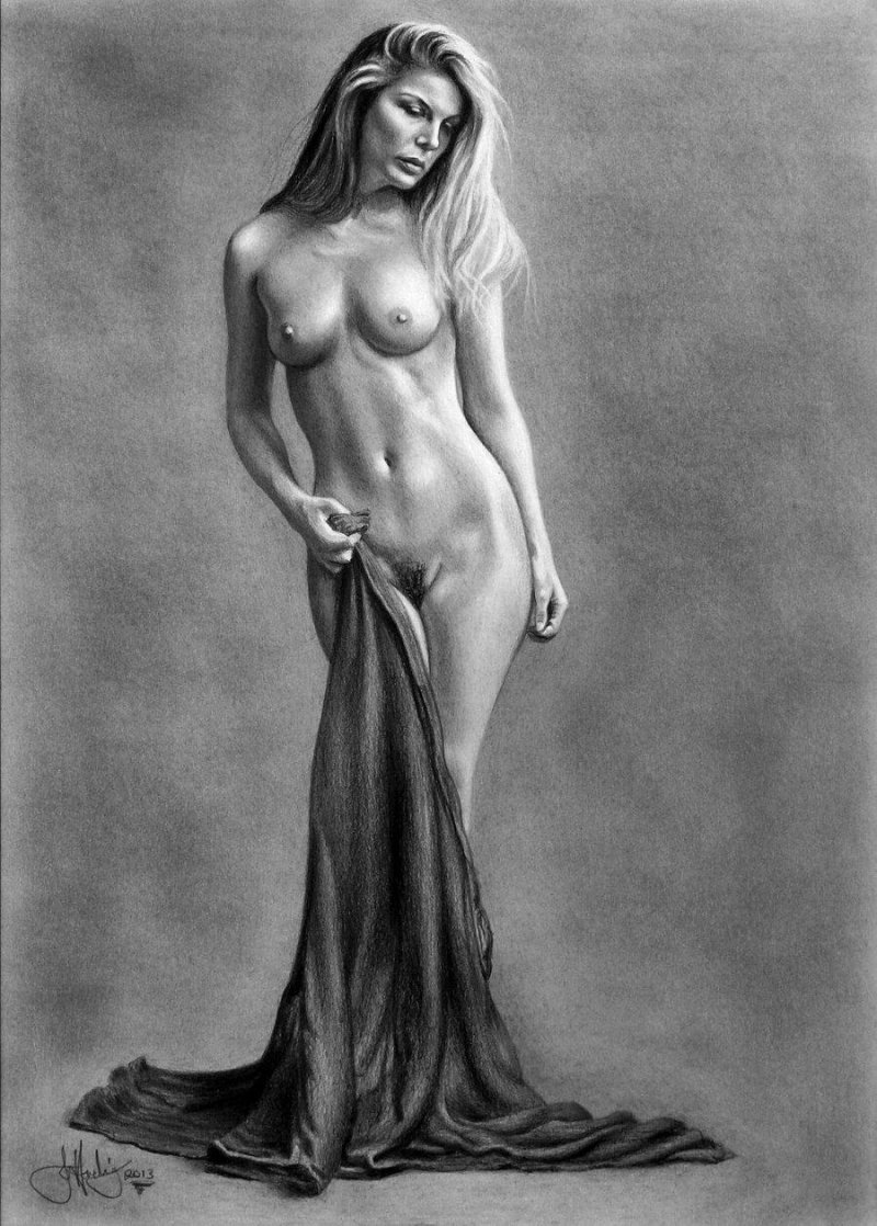 Woman with a pencil