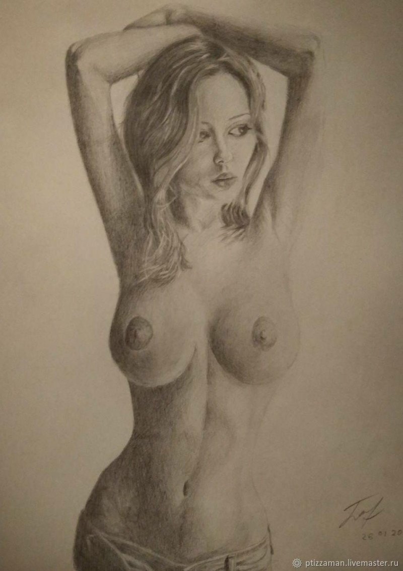 Figures with a pencil naked