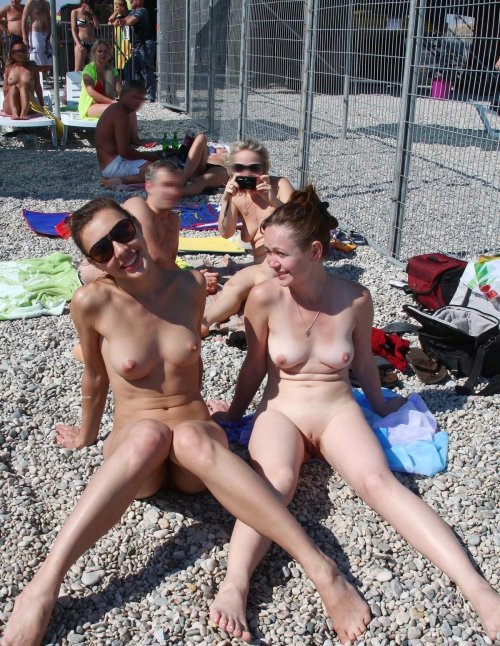 Girls on a nudian beach
