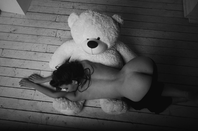 Porn with a plush bear