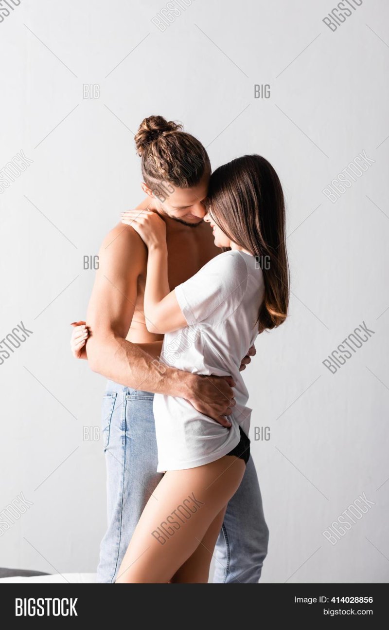 A man hugs girl