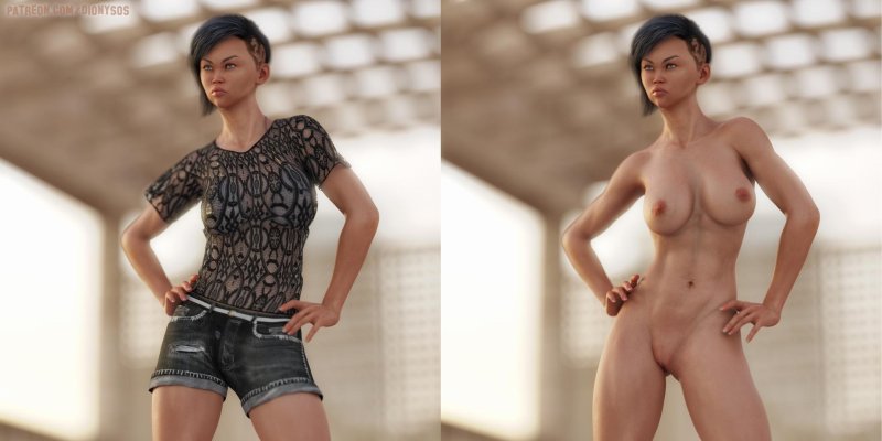 Naked female body