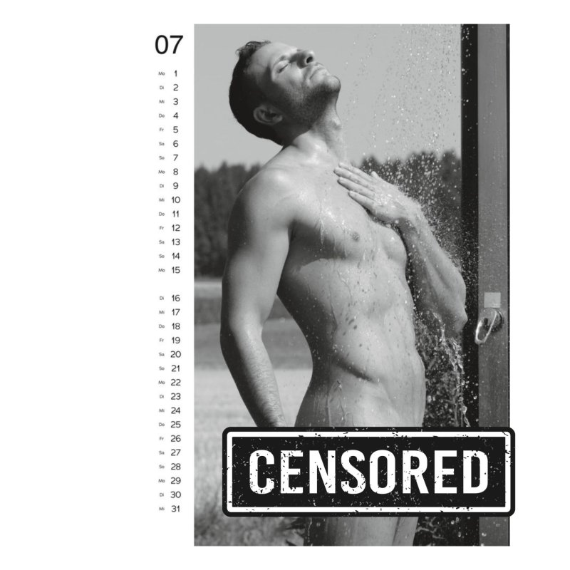 Calendar with naked men