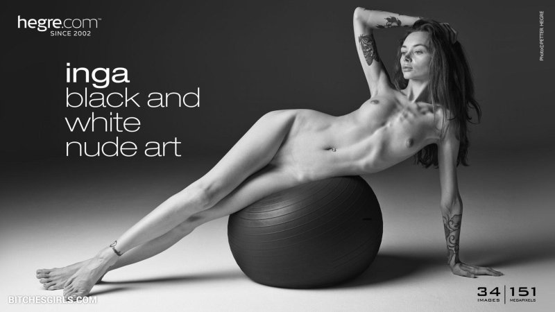 Naked girls are black white