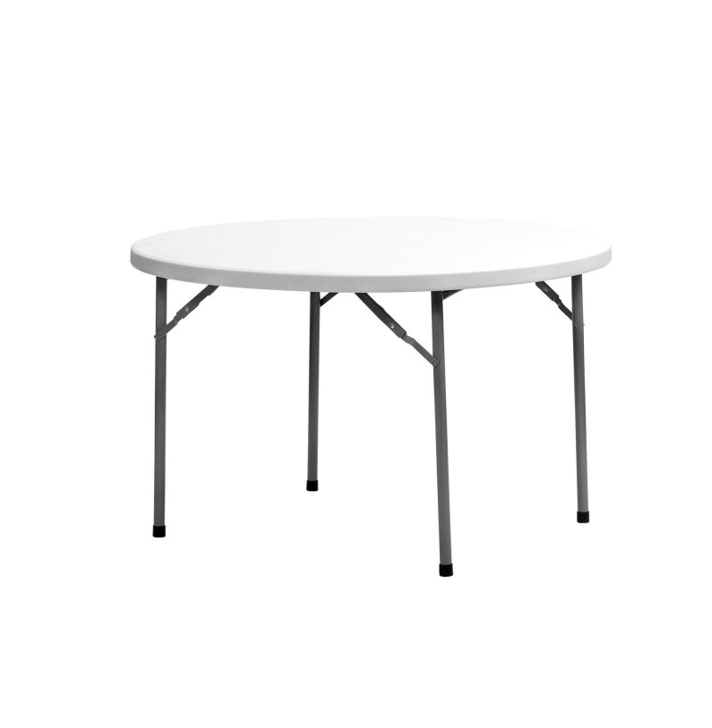 Round folding table