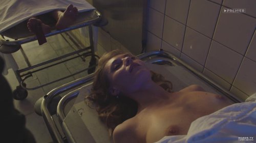 Naked female body in the morgue