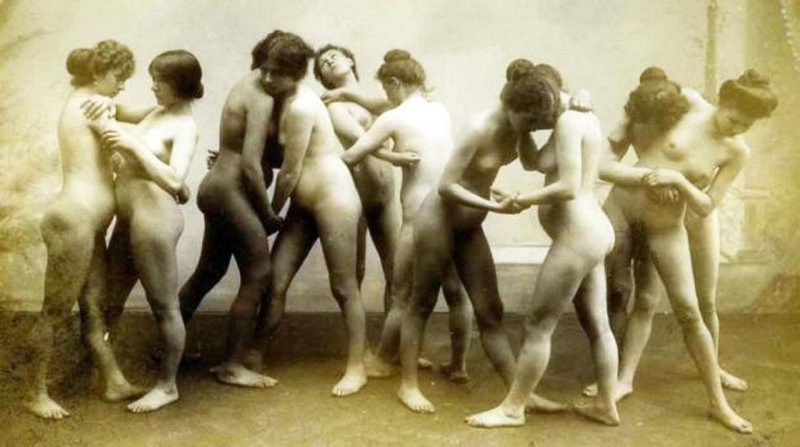 Erotic-retro-nudists schoolchildren