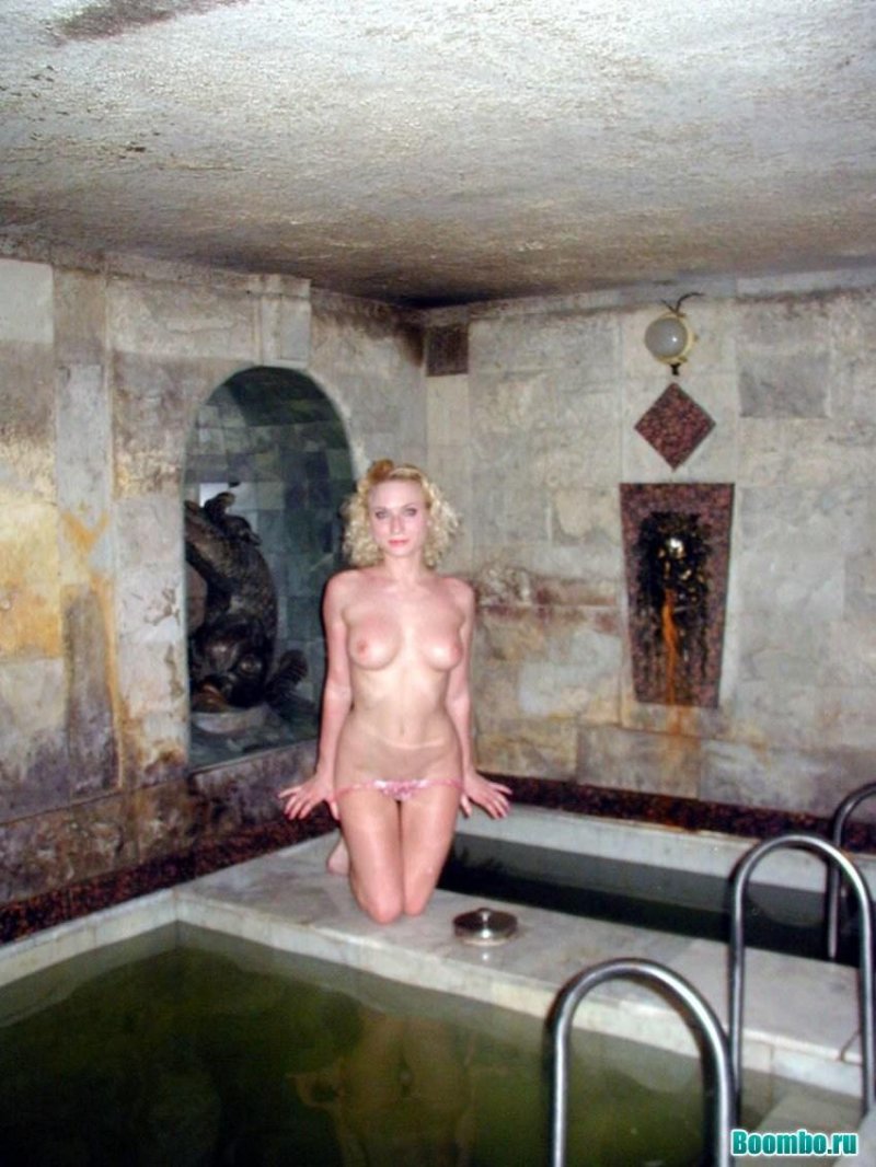 Naked women in a public bath