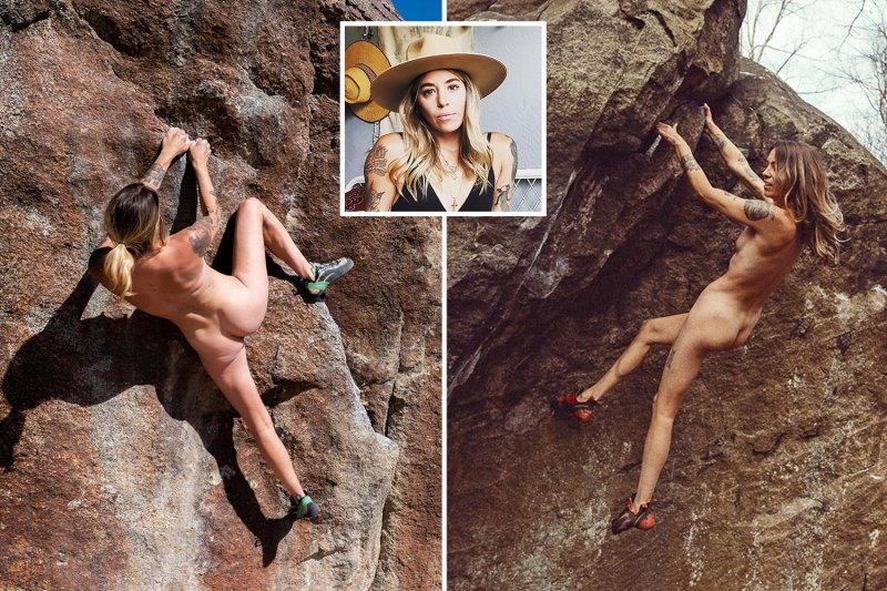 Naked climbers