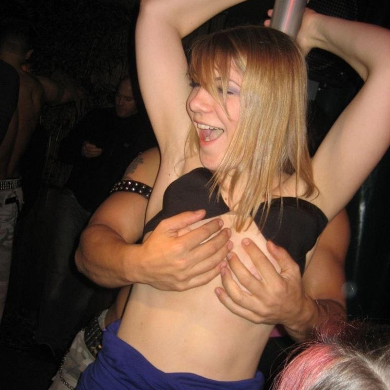 Naked women at a party
