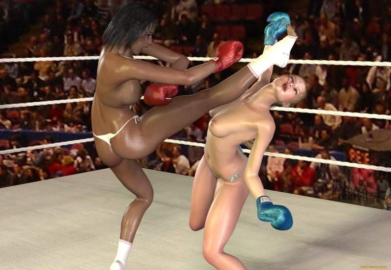 Boxing naked girls
