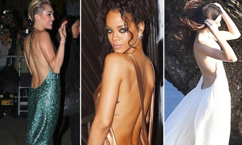 Dress with a bare back