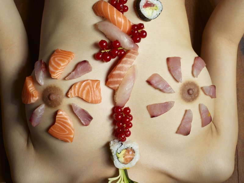 Sushi on the body
