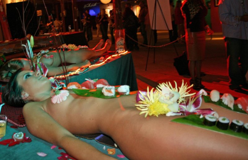 Restaurant with naked people