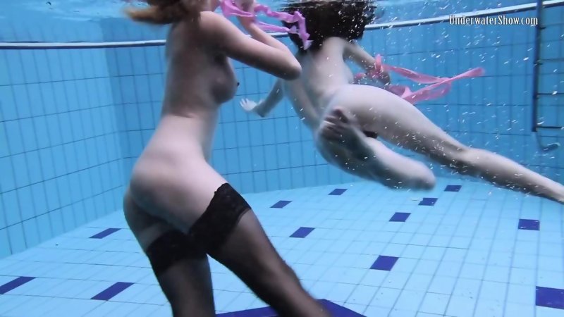 In the pool naked