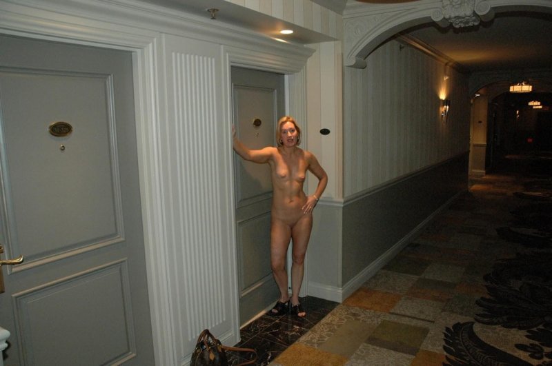Naked women in a hotel