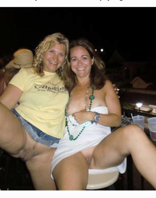 Wife without panties at a party