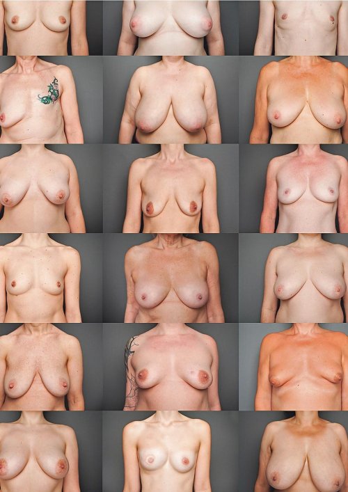 Tits of different shapes and sizes