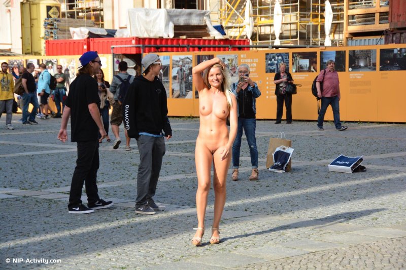 Naked girls in public places