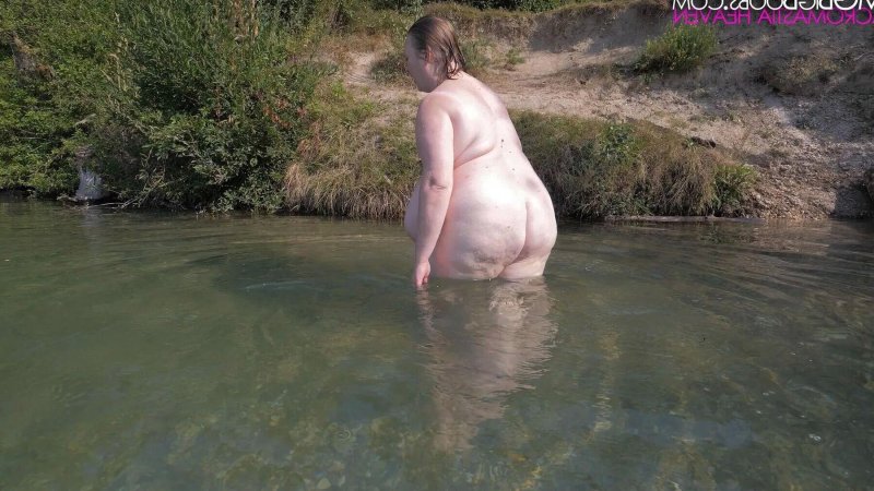 Naked fat women on the river